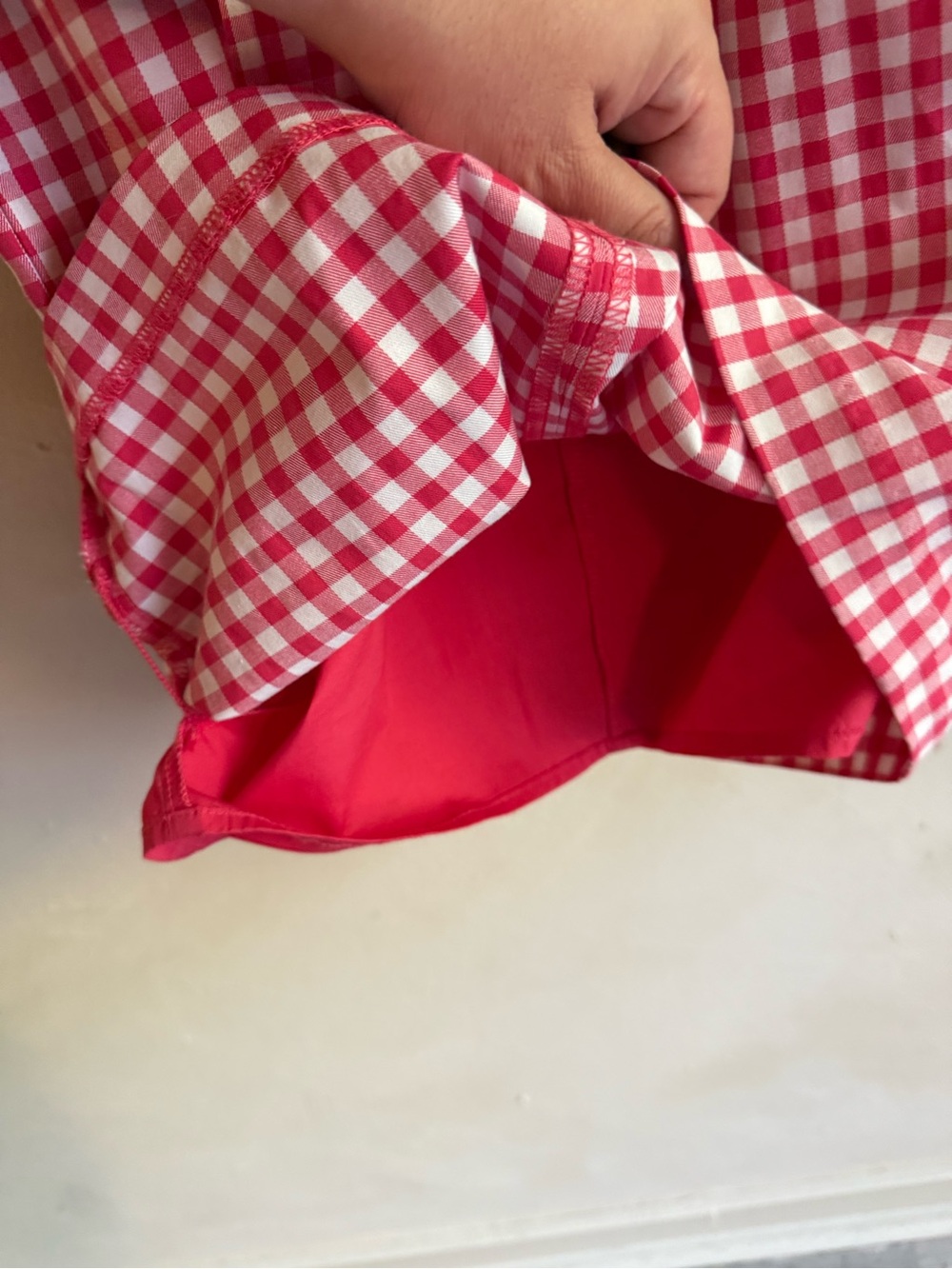 Guess Los Angeles | Red Gingham | Mini Dress Sweetheart | Sz 2 - Picture 12 of 13